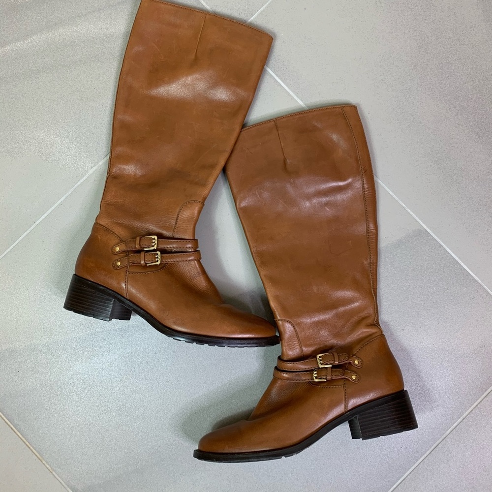 Cole Haan Brown Leather Riding Boots Nike air